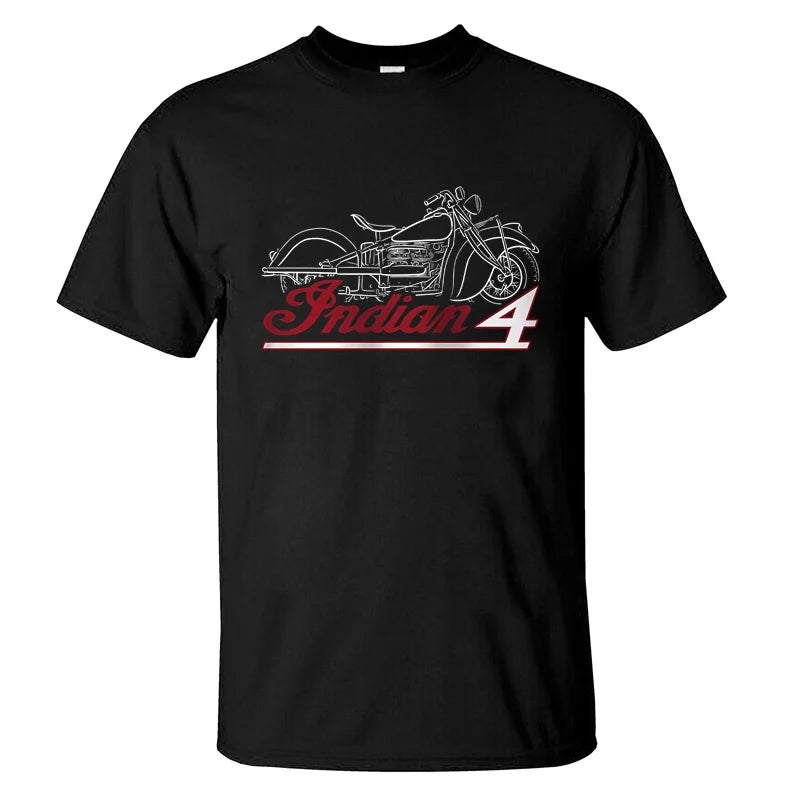 2024 Men T Shirt Casual T-shirt Indian Four 1928-1942 Graphic Summer Short Sleeves 100% Cotton S-3XL Cool Tee