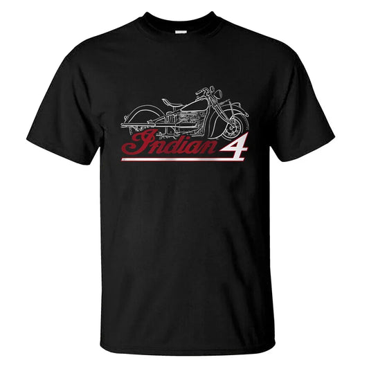2024 Men T Shirt Casual T-shirt Indian Four 1928-1942 Graphic Summer Short Sleeves 100% Cotton S-3XL Cool Tee