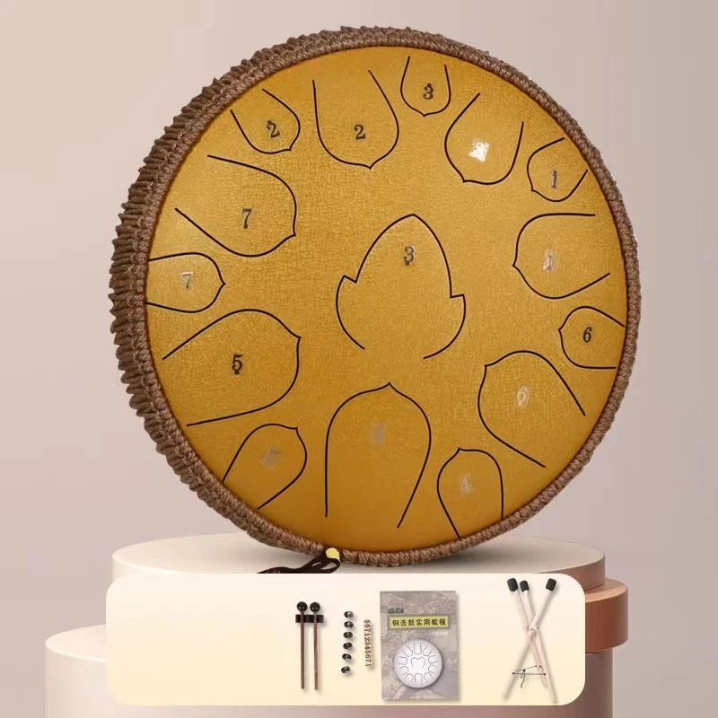 Panem Tongue Drum 13 Inch Steel Tongue Drum Accessories Musical Instruments Percussion Meditation Spiritual Chamanico Drums