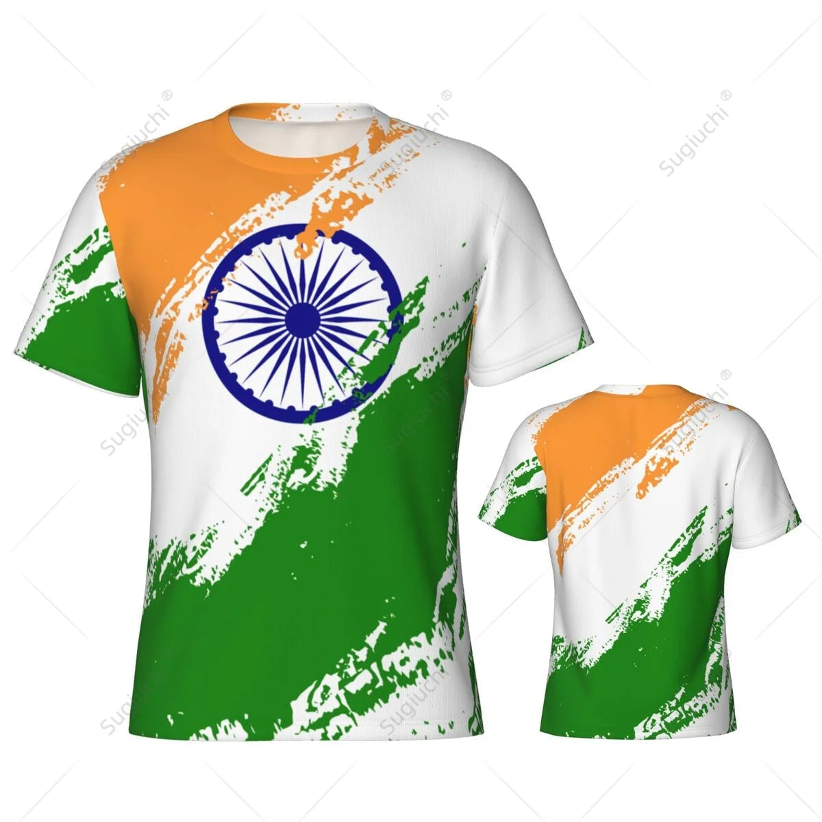 Custom Name Nunber India Flag Color Men Tight Sports T-shirt Women Tees jersey For Soccer Football Fans
