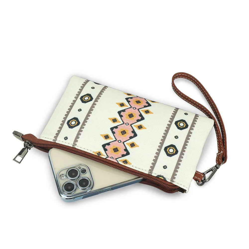 Hot Selling Bohemian Style Women's Wallet Fashion European American Retro Portable Women's Bag Leisure Trend Zipper Small Wallet
