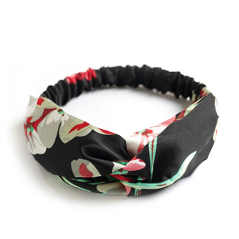 2022 New Fashion Women Summer Style Headbands Bohemian Girl Cross Turban Bandage Bandanas Hairbands Headwear Hair Accessories