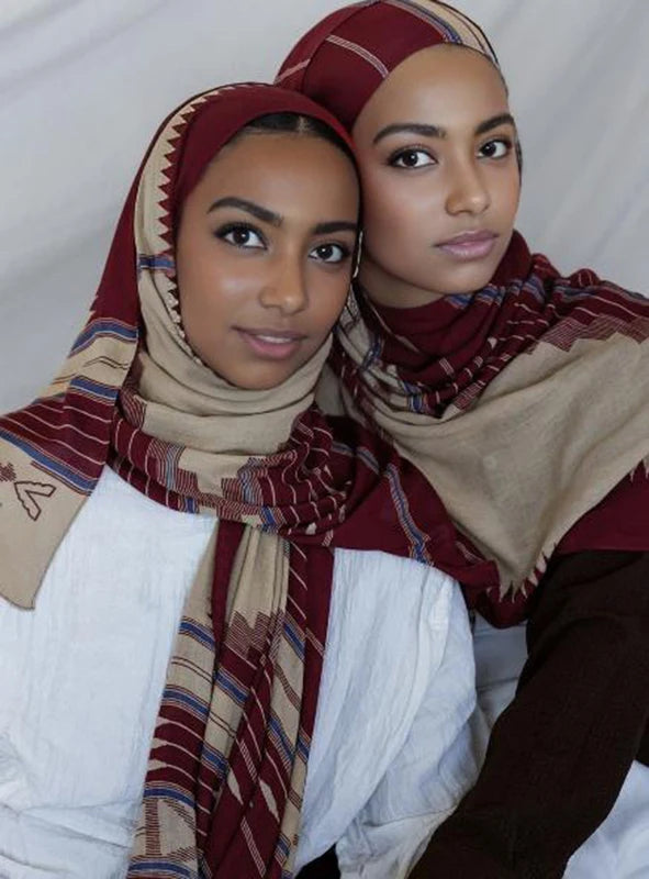 1Pcs Islam Ramadan Watercolor Print Hijab Women Bohemian Soft Muslim Hijabs Foulard Femme Shawl Wrap Scarf Headscarf