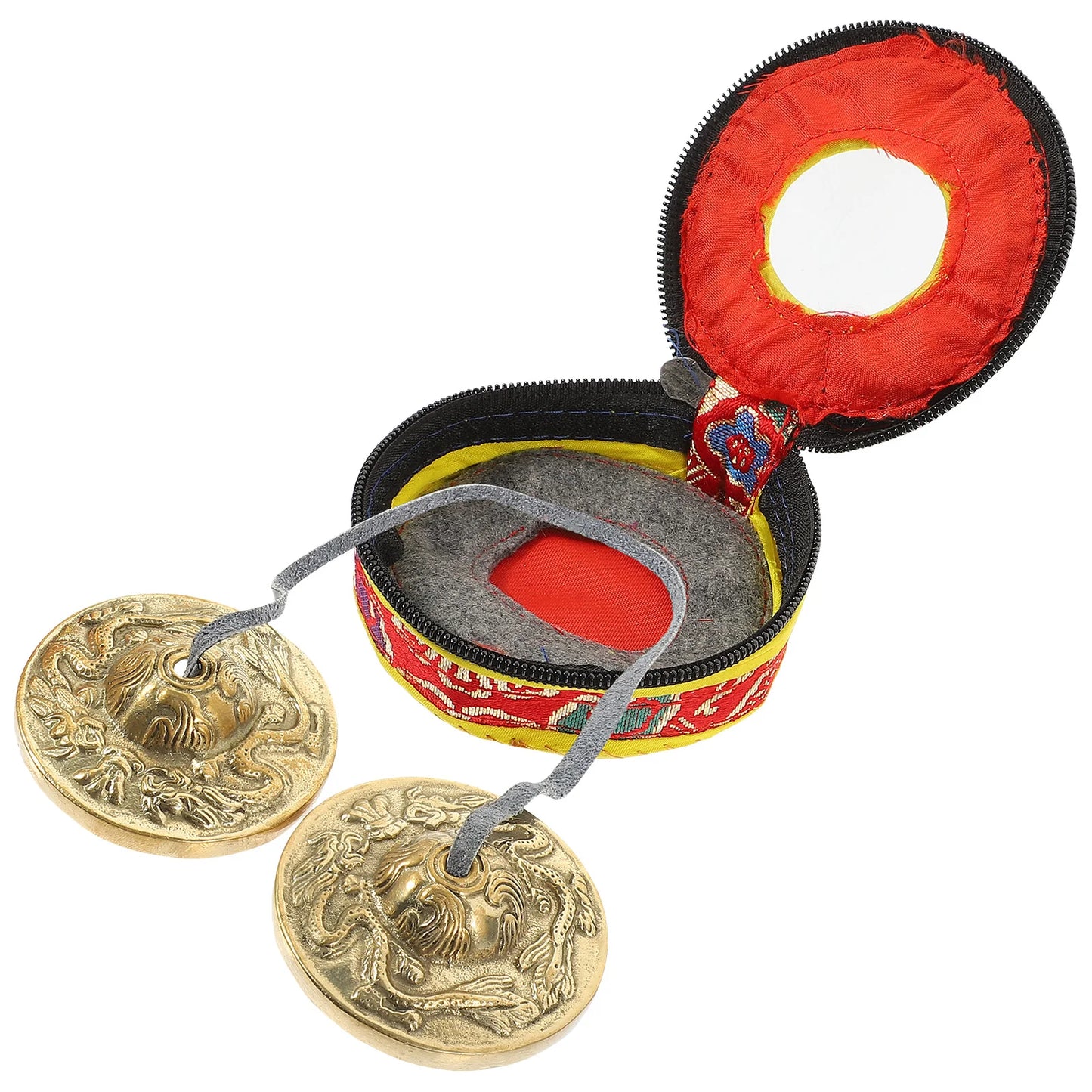 Pure Copper Bell Meditation Cymbal Bells for Religious Ceremony Yoga Cymbals Percussion Instrument Ring Chime