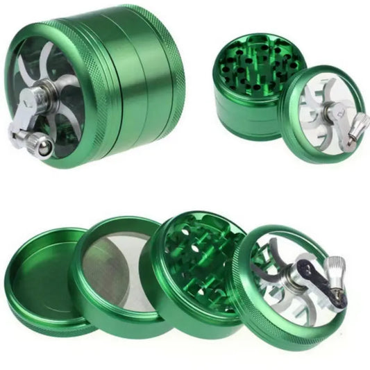 Mini 40mm, 4-layer tobacco grinder, manual zinc herbal flavor grinder, grass smoke crusher, cigarette accessories