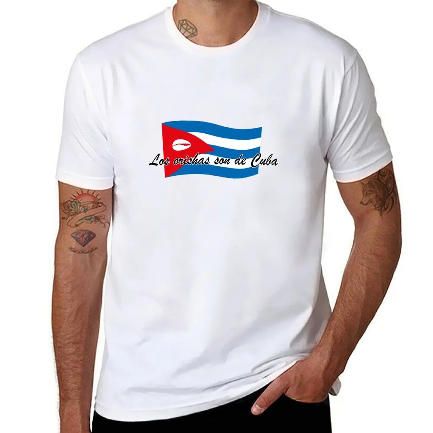 Los Orishas son de Cuba T-Shirt baggy shirts vintage graphic t shirts animal prinfor boys mens t shirts