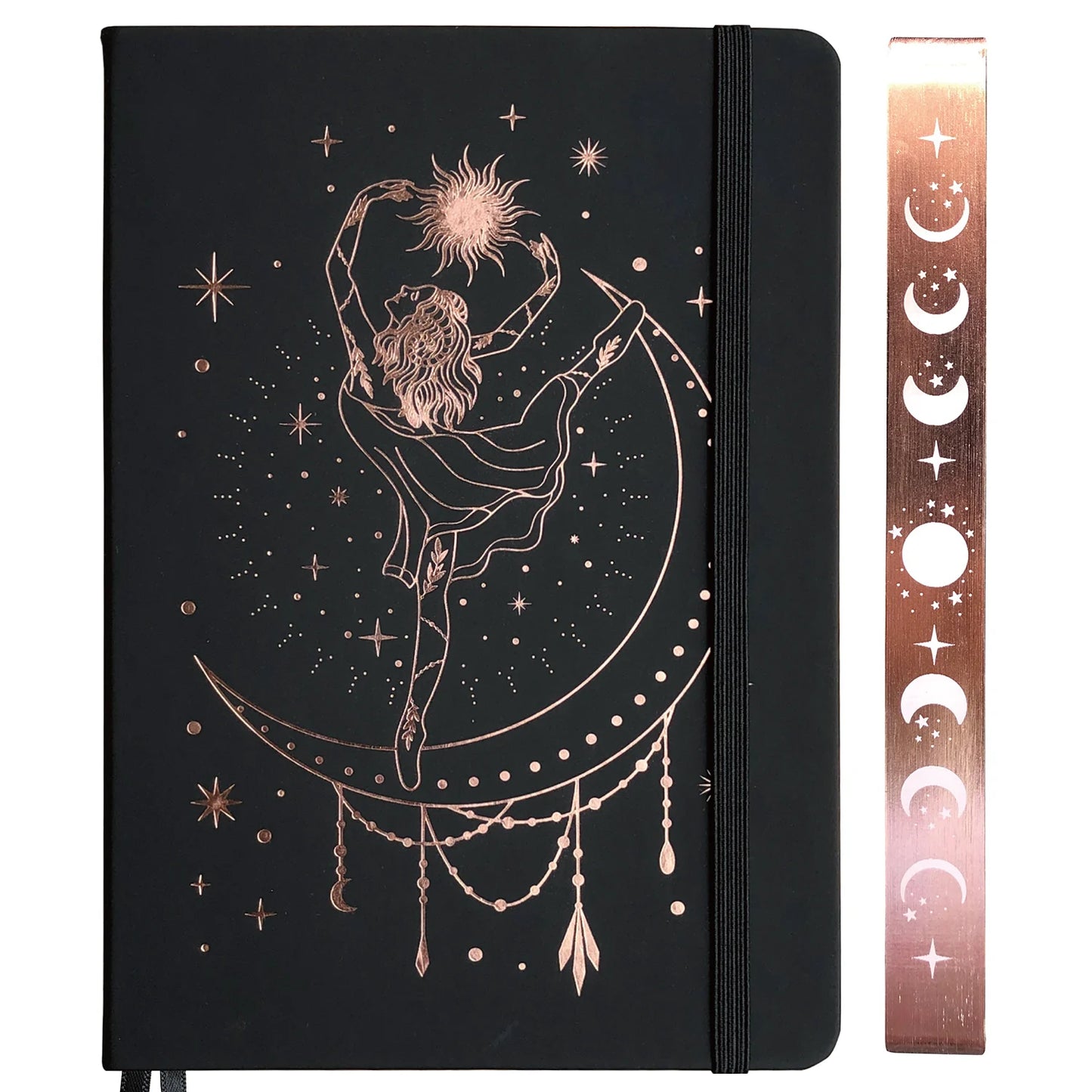 My Girl Dance 180GSM Bamboo Paper Bullet Dotted Journal Dot Grid Notebook ROSE GOLD Edges And Engrave MOONS BUJO Lovers