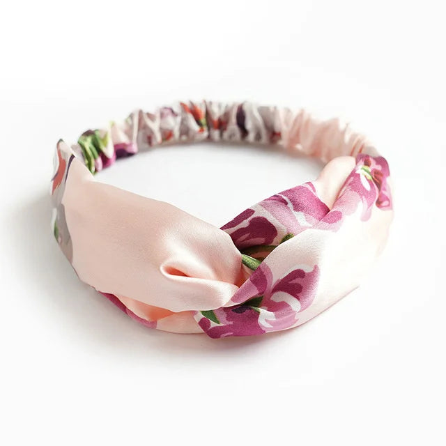 2022 New Fashion Women Summer Style Headbands Bohemian Girl Cross Turban Bandage Bandanas Hairbands Headwear Hair Accessories