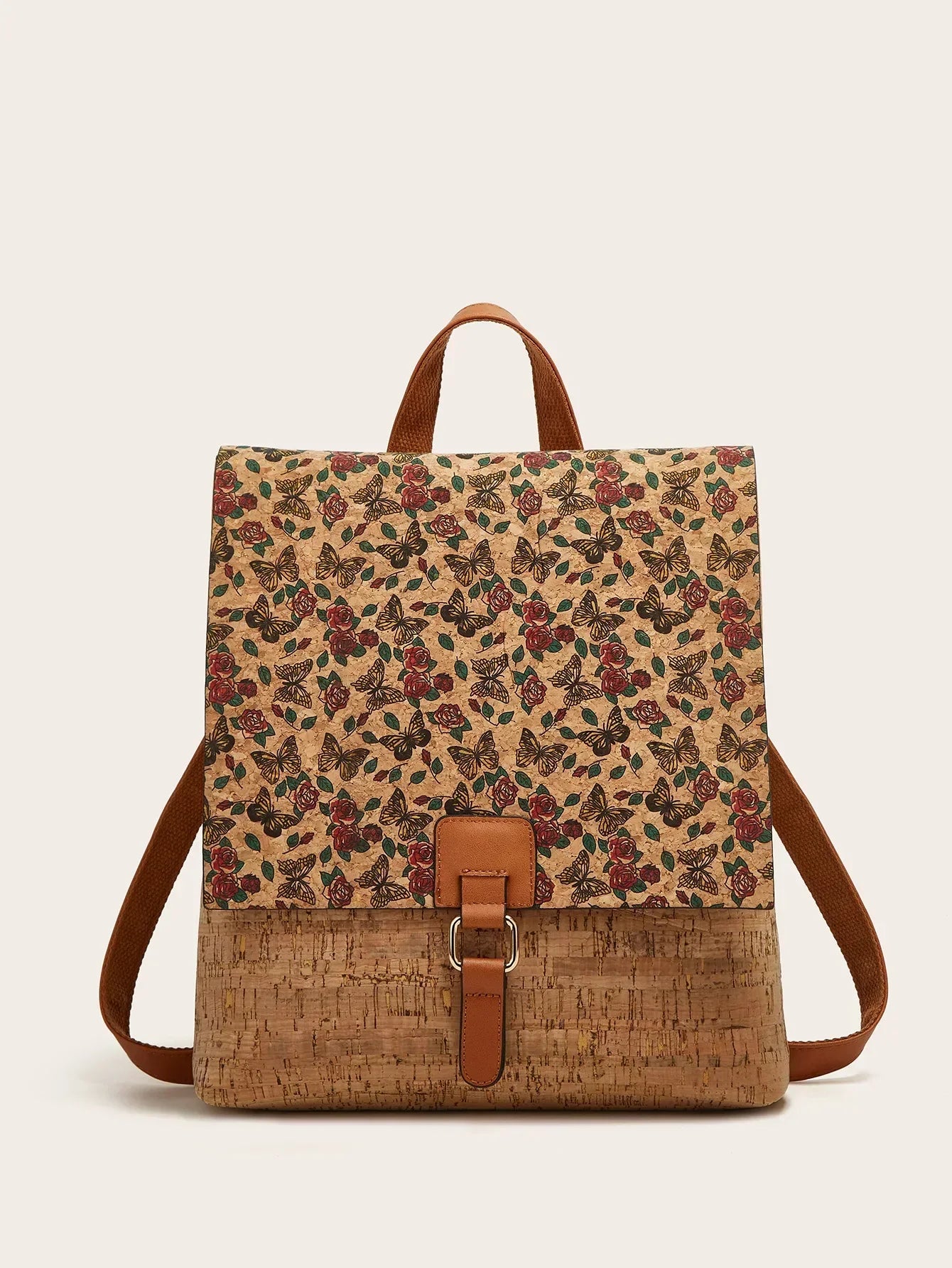 Kraft Paper Big Capacity Hippie Gypsy Backpack Eco-friendly Artificial Leather Boho Bohemian Ibiza Ethnic Laptop Street Backpack