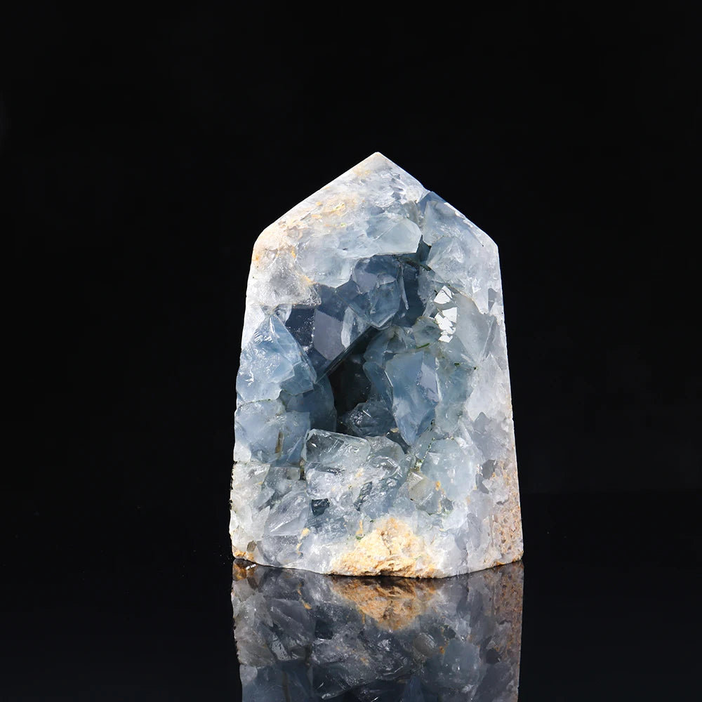Mineraali 300-1500g Natural Blue Celestite Crystal Druzy Cluster Home Decor Irregular Healing Specimen Stone for Teaching Dreams