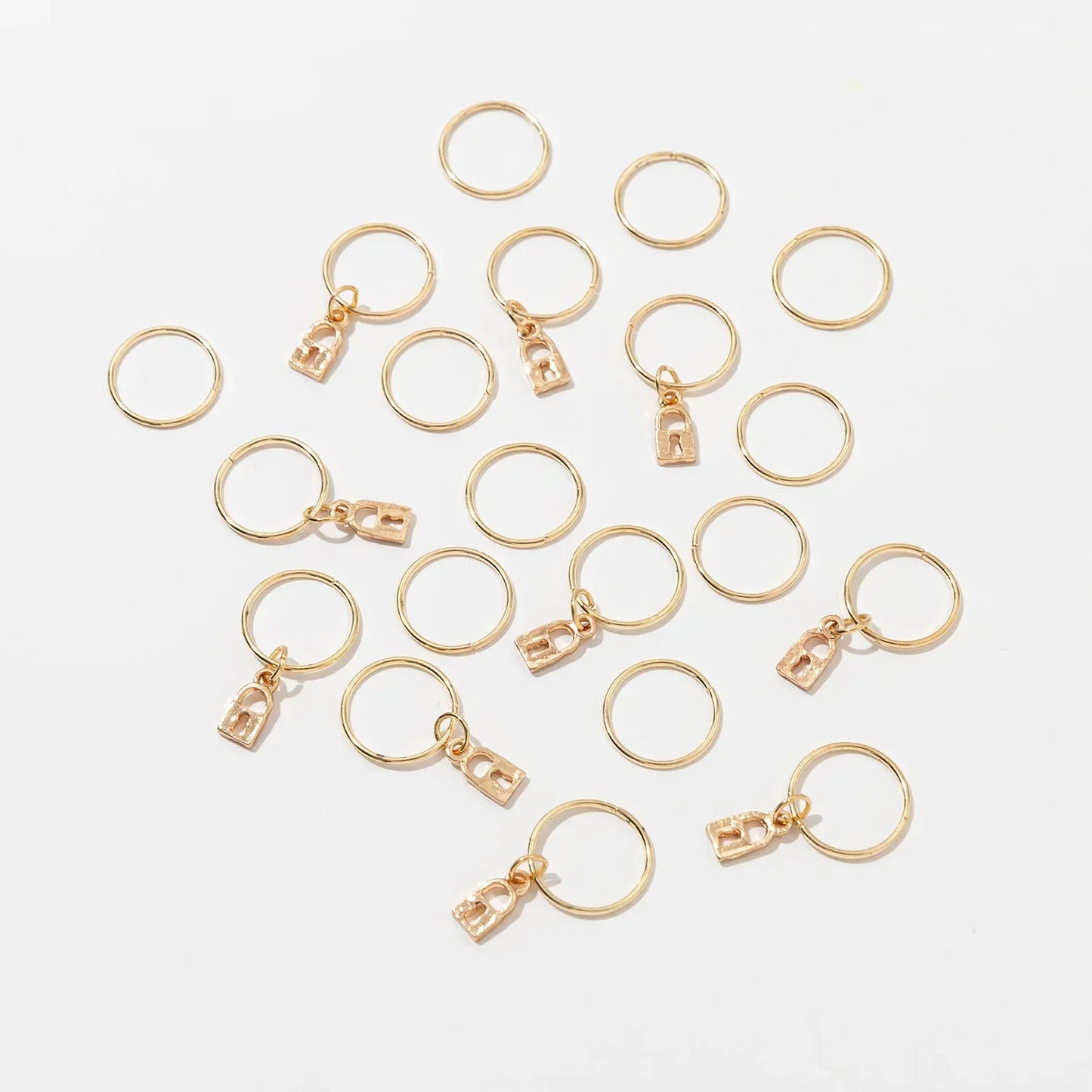 20pcs Boho Butterfly Hair Ring Dreadlocks Beads Hair Braid Rings Clips Dread Locks Hair Braiding Accessories