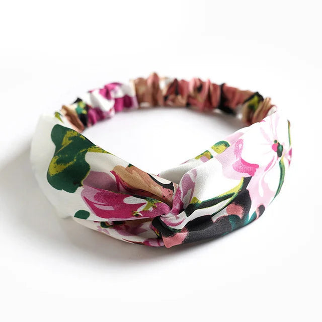 2022 New Fashion Women Summer Style Headbands Bohemian Girl Cross Turban Bandage Bandanas Hairbands Headwear Hair Accessories