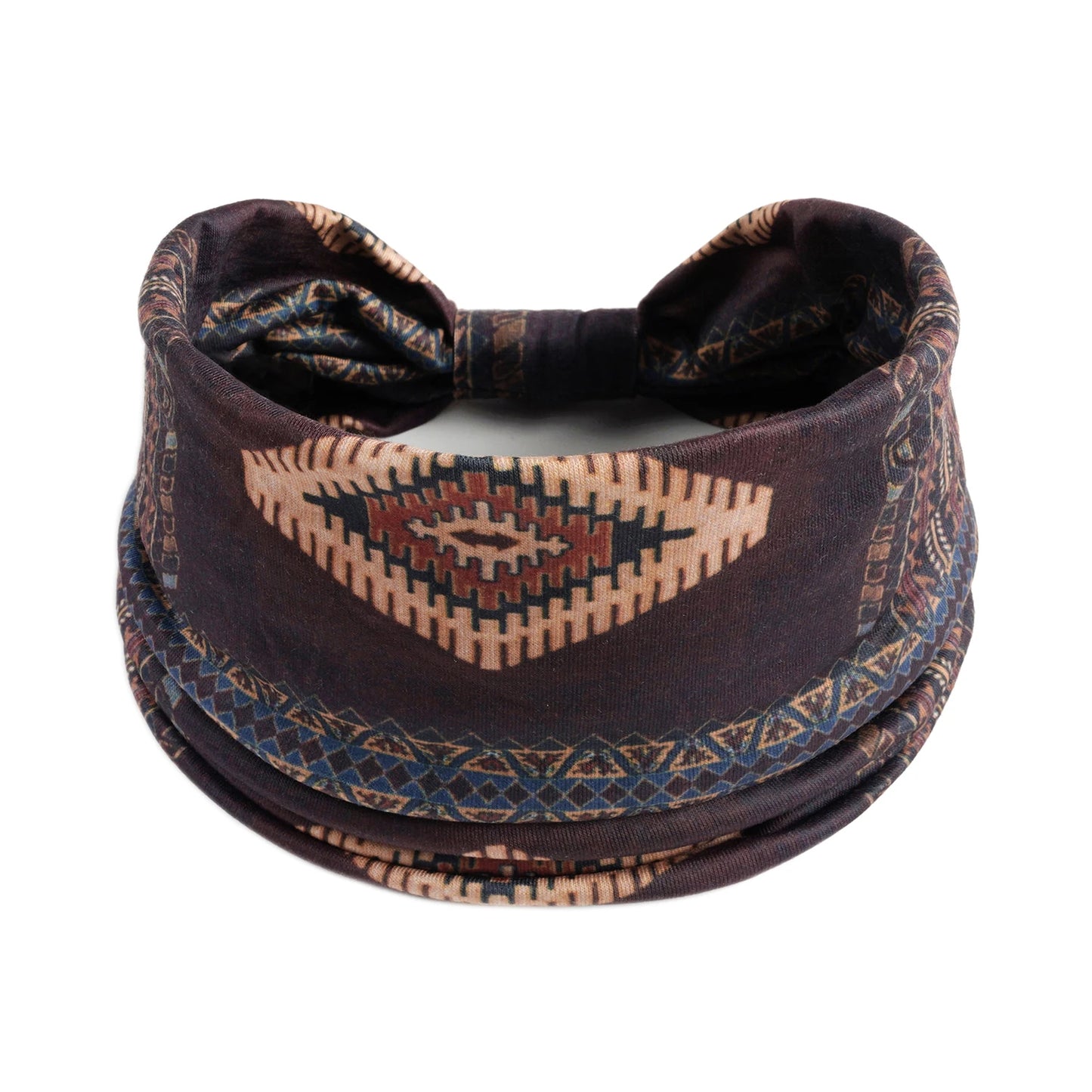 Bohemian Style Elastic Hair Bands Yoga Headband Women Headwear Print Vintage Cross Unisex Scrunchies Hair Accessories