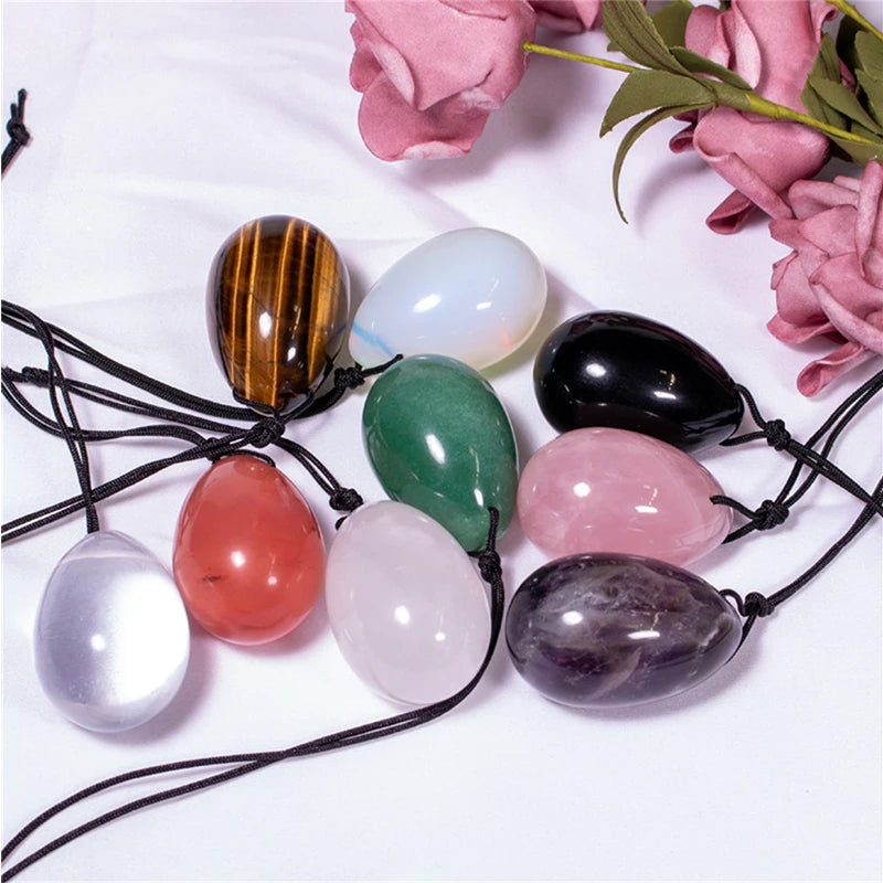 Drilled Yoni Eggs Jade Balls Kegel Exercise For Women Muscle Training Safer And Healthier Natural Vaginal Massage Jade Eggs