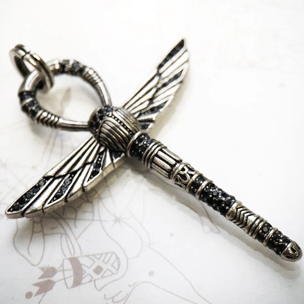 Pendant Cross Of Life Ankh With Scarab Fashion Ethnic Jewelry Europe 925 Sterling Silver Bijoux Gift For Woman & Men