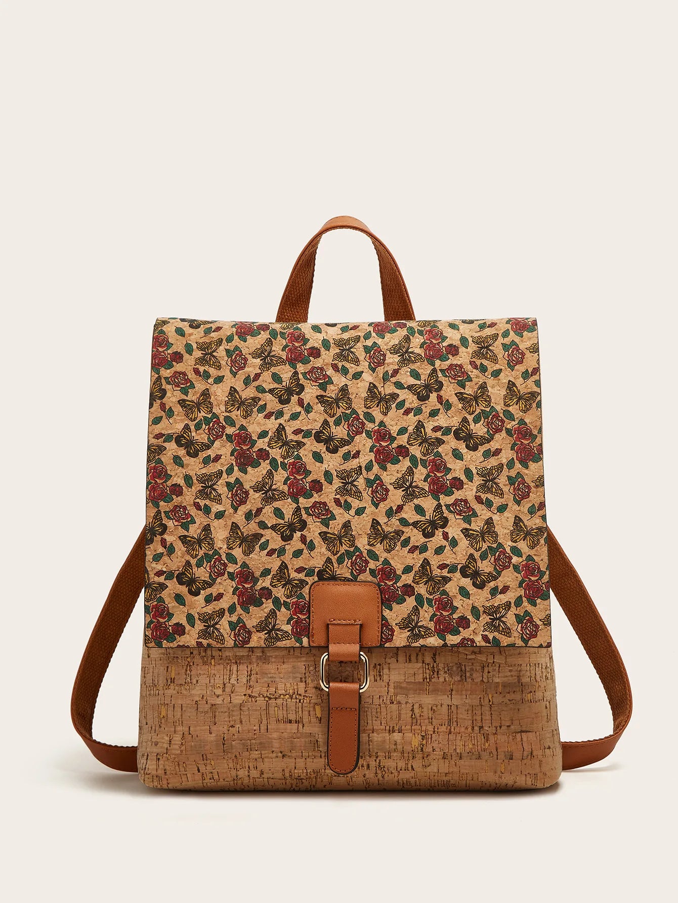 Kraft Paper Big Capacity Hippie Gypsy Backpack Eco-friendly Artificial Leather Boho Bohemian Ibiza Ethnic Laptop Street Backpack