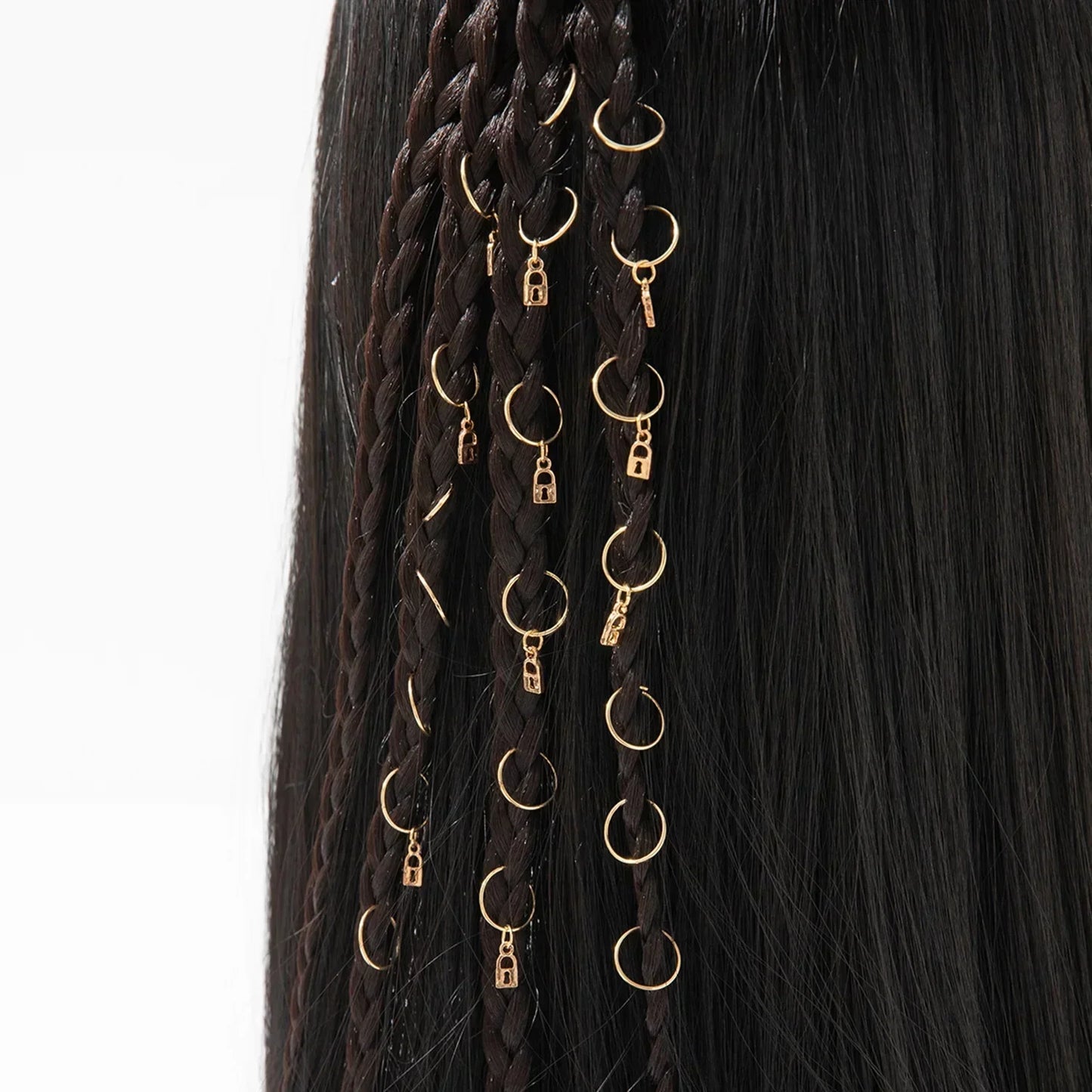 20pcs Boho Butterfly Hair Ring Dreadlocks Beads Hair Braid Rings Clips Dread Locks Hair Braiding Accessories