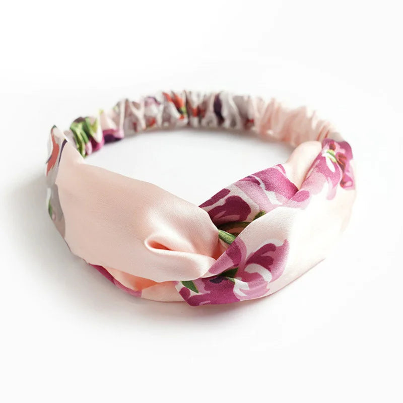 2022 New Fashion Women Summer Style Headbands Bohemian Girl Cross Turban Bandage Bandanas Hairbands Headwear Hair Accessories