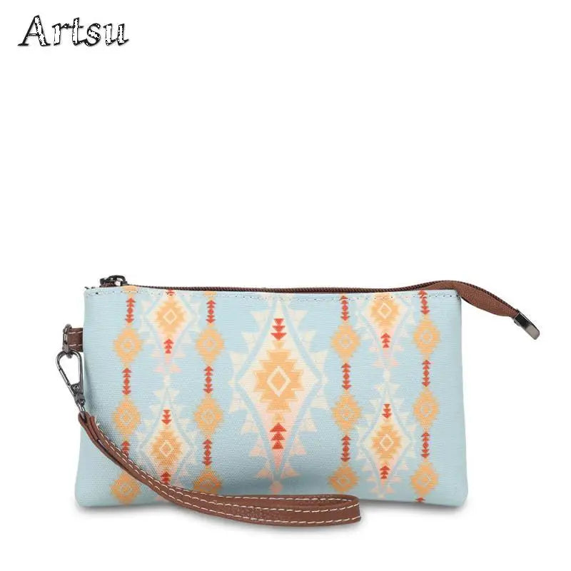 Hot Selling Bohemian Style Women's Wallet Fashion European American Retro Portable Women's Bag Leisure Trend Zipper Small Wallet