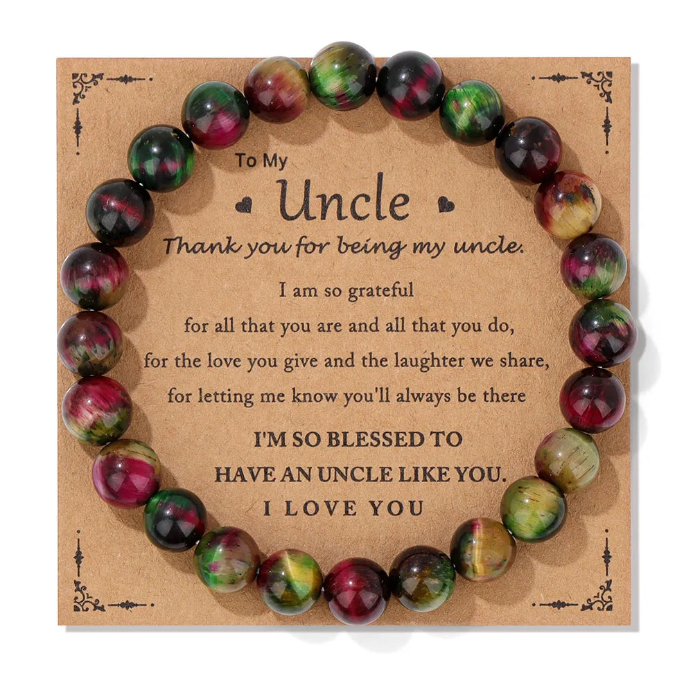 Fashion Tiger Eye Beaded Bracelet Natural Stone Stretch Bracelet With Different Blessings Women Men Protection Spiritual Jewelry