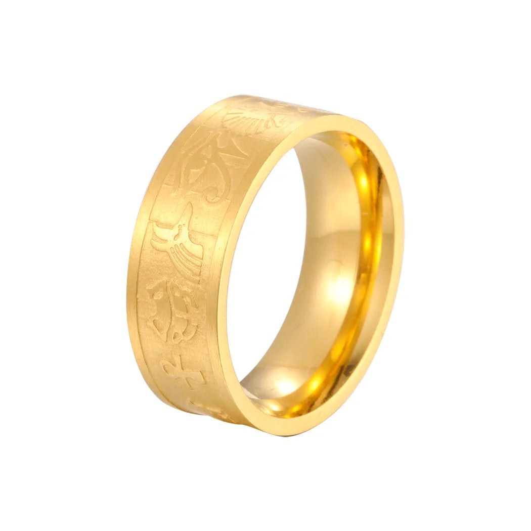 Stainless Steel Eye Of Horus Ankh Rings For Men Women Stainless Steel Ancient Egyptian Jewelry Punk Finger Ring