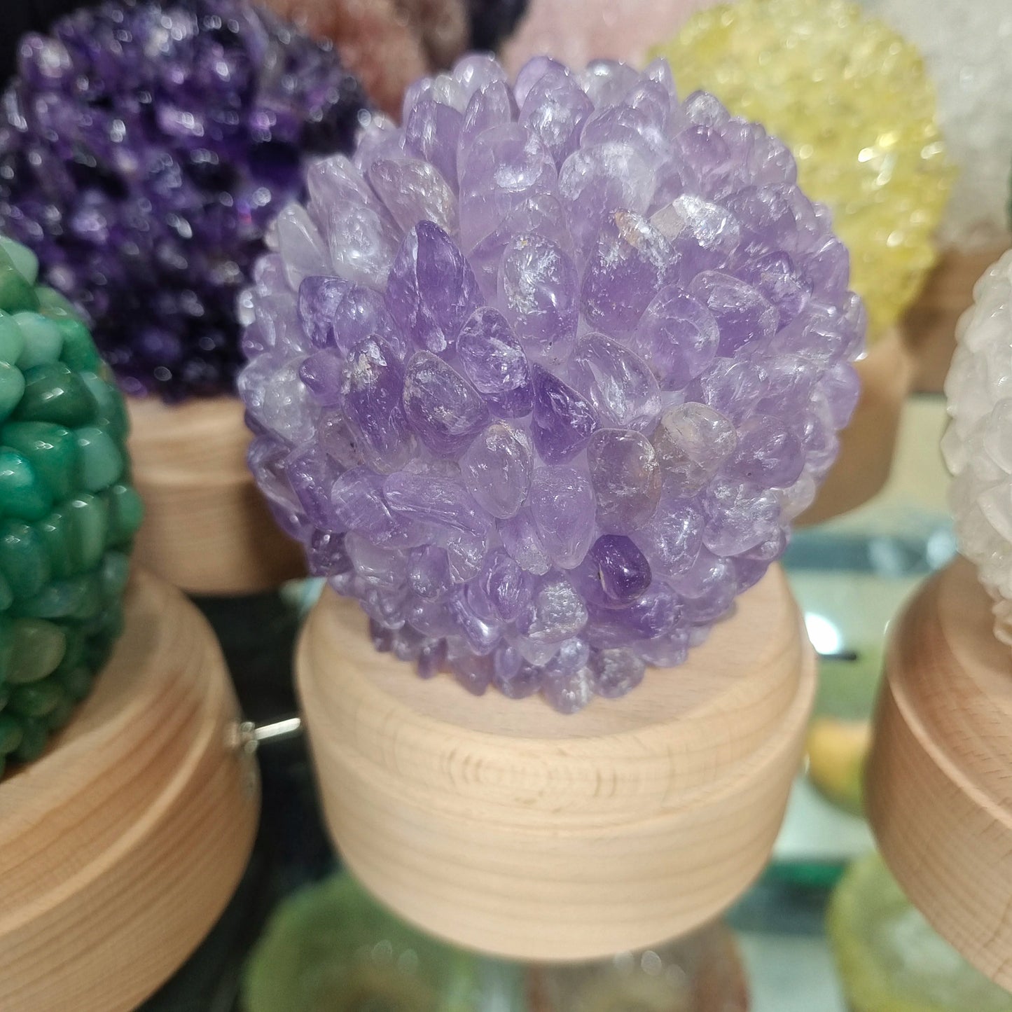Natural Amethyst Quartz Crystal Gemstone Table Lamp Meditation Healing Crystal Cluster Specimen Home Decor Night Light Gift