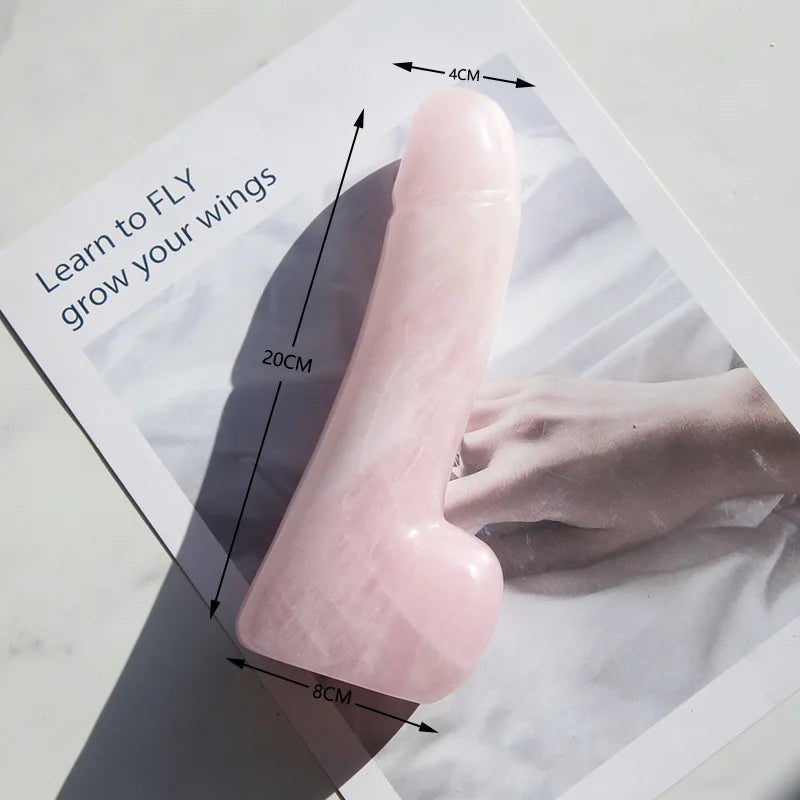 Natural Rose Quartz Yoni Wands Good Quality Pink Crystal Massage Wood Magic Stone Ornament Gift Gemstone Crafts Pleasure Wand