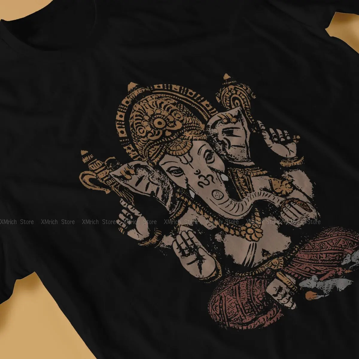 Men's T-Shirts Ganesha 3D Novelty Cotton Tees Short Sleeve Shiva Hindu God India Lingam T Shirts Round Neck Clothes Summer