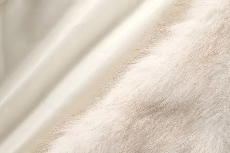 Premium Vintage Look Long Faux Fur Coat Women Gradient Maxi Overcoats 2024 Winter Cozy Iconic Fuzzy Outfits Parka Outwear