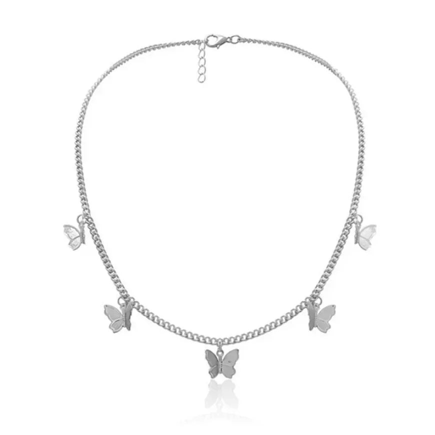 New Fashion Delicate Bohemia Women Gold Color Butterfly Moon Cross Chain Boho Custom Jewelry