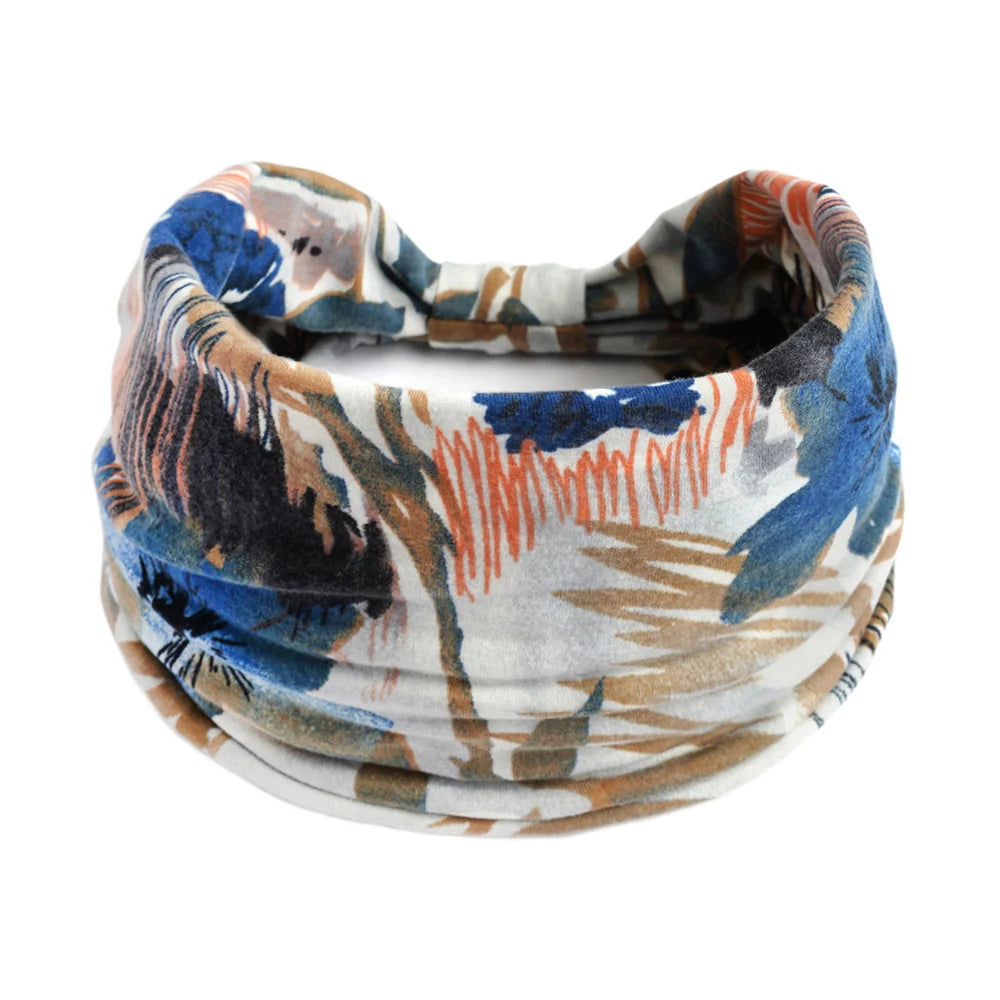 Bohemian Style Elastic Hair Bands Yoga Headband Women Headwear Print Vintage Cross Unisex Scrunchies Hair Accessories