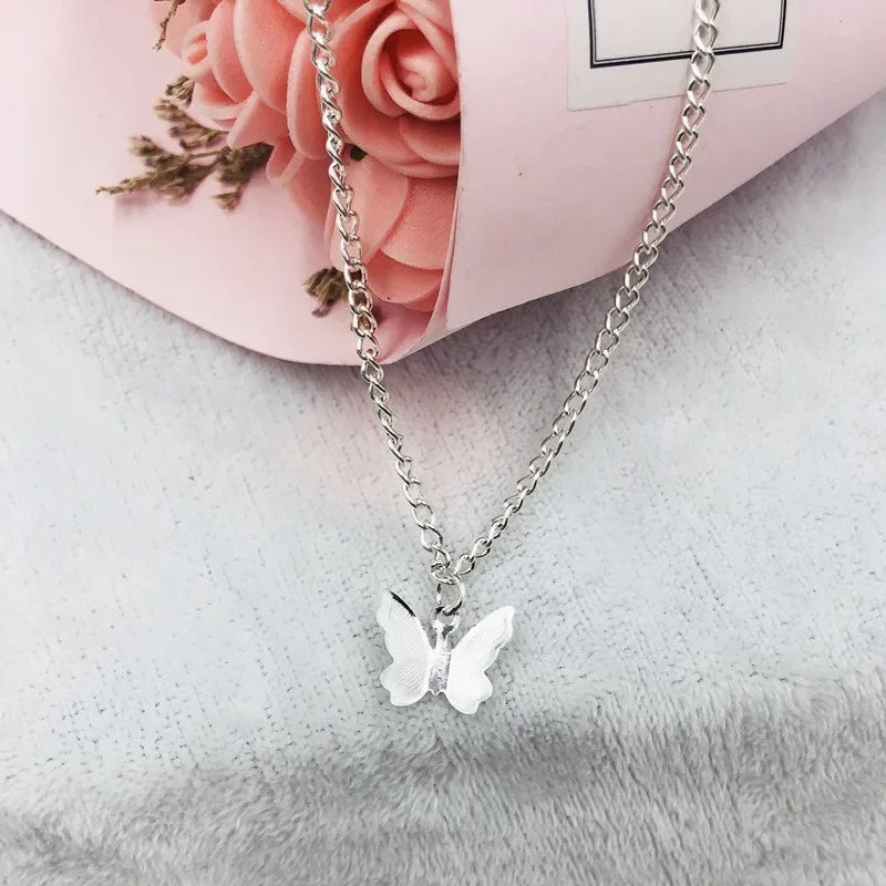 New Fashion Delicate Bohemia Women Gold Color Butterfly Moon Cross Chain Boho Custom Jewelry
