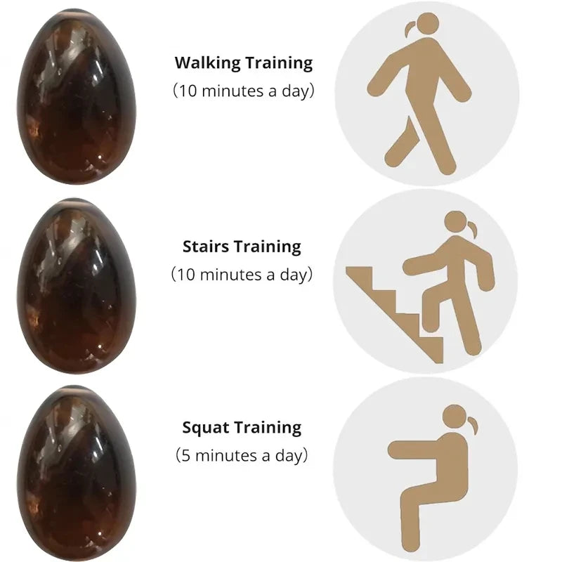 3pc/4pc Yoni Egg Women Kege Exercise Ball Set Natural Jade Stone Yoni Wand Train Pelvic Muscles Vaginal Massage Wellness Health