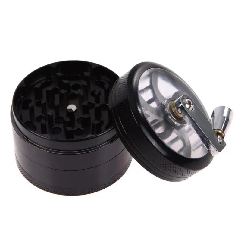 Mini 40mm, 4-layer tobacco grinder, manual zinc herbal flavor grinder, grass smoke crusher, cigarette accessories