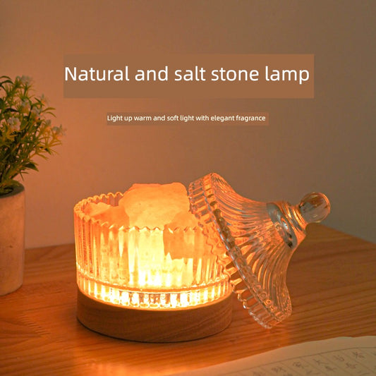 Himalaya Crystal Salt Light Desktop Atmosphere Small Night Lamp Aromatherapy Gift Bedroom Sleep Lamp Table Lamp Soft Light Mood