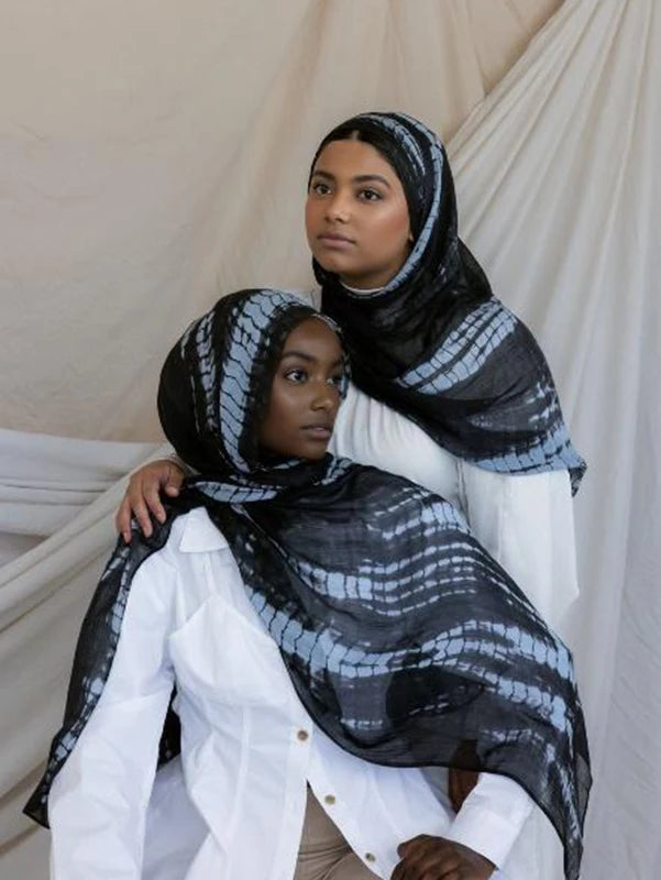 1Pcs Islam Ramadan Watercolor Print Hijab Women Bohemian Soft Muslim Hijabs Foulard Femme Shawl Wrap Scarf Headscarf