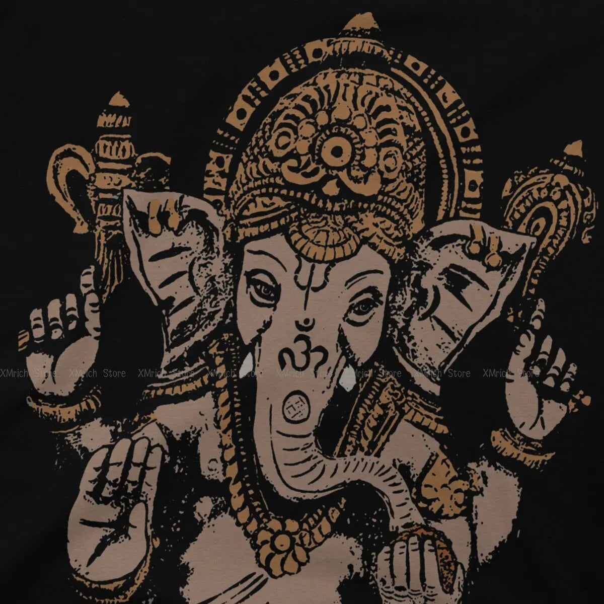 Men's T-Shirts Ganesha 3D Novelty Cotton Tees Short Sleeve Shiva Hindu God India Lingam T Shirts Round Neck Clothes Summer