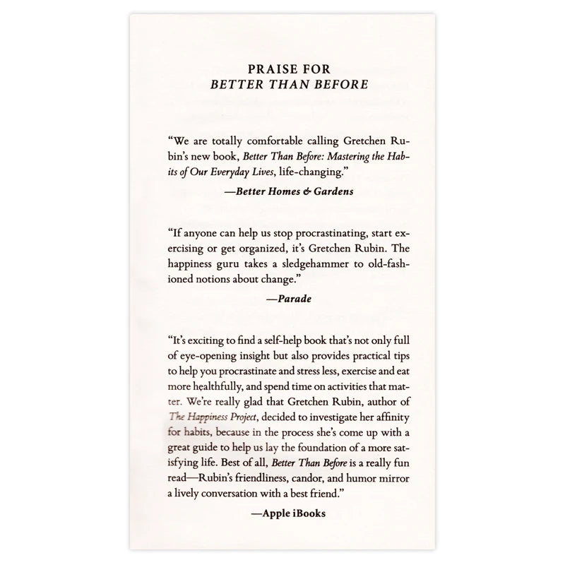 Better Than Before, Bestselling books in English, Self-Help books 9780804188951