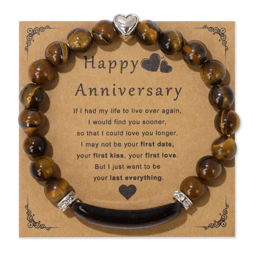 Fashion Tiger Eye Beaded Bracelet Natural Stone Stretch Bracelet With Different Blessings Women Men Protection Spiritual Jewelry