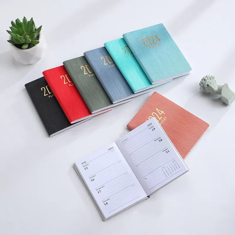 2024 Planner Notebook Kawaii Diary Journal Notepad 365 Days Schedule Organizer Daily Weekly Planner Korean Stationery Office