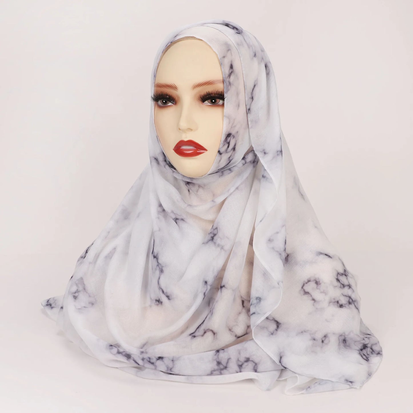 1Pcs Islam Ramadan Watercolor Print Hijab Women Bohemian Soft Muslim Hijabs Foulard Femme Shawl Wrap Scarf Headscarf