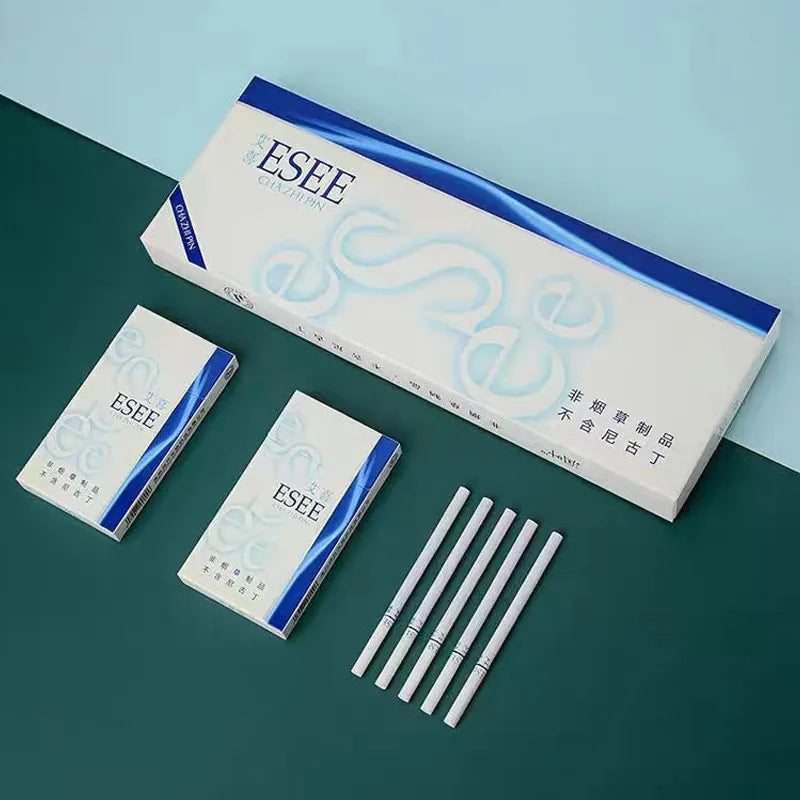 200PCS Tea Herbal Tobacco Elf Bar Nicotine Free Tea Smoke Cigarette with Gifts Healthy No Nicotine Men Women Smoking Accessories
