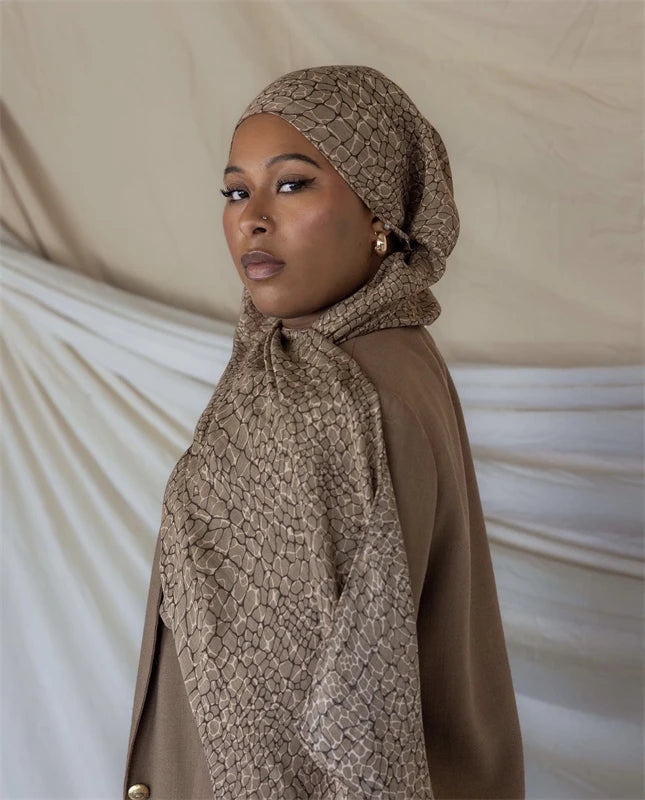 1Pcs Islam Ramadan Watercolor Print Hijab Women Bohemian Soft Muslim Hijabs Foulard Femme Shawl Wrap Scarf Headscarf