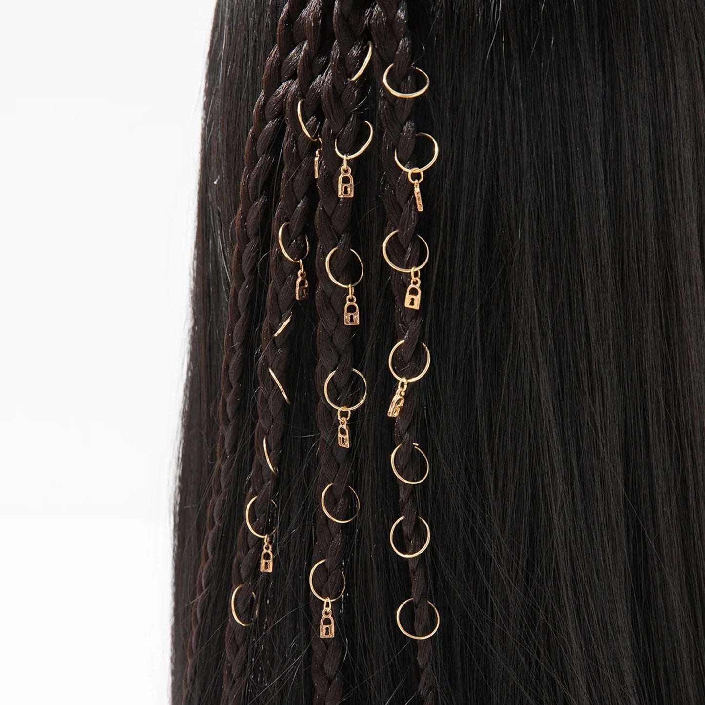 20pcs Boho Butterfly Hair Ring Dreadlocks Beads Hair Braid Rings Clips Dread Locks Hair Braiding Accessories