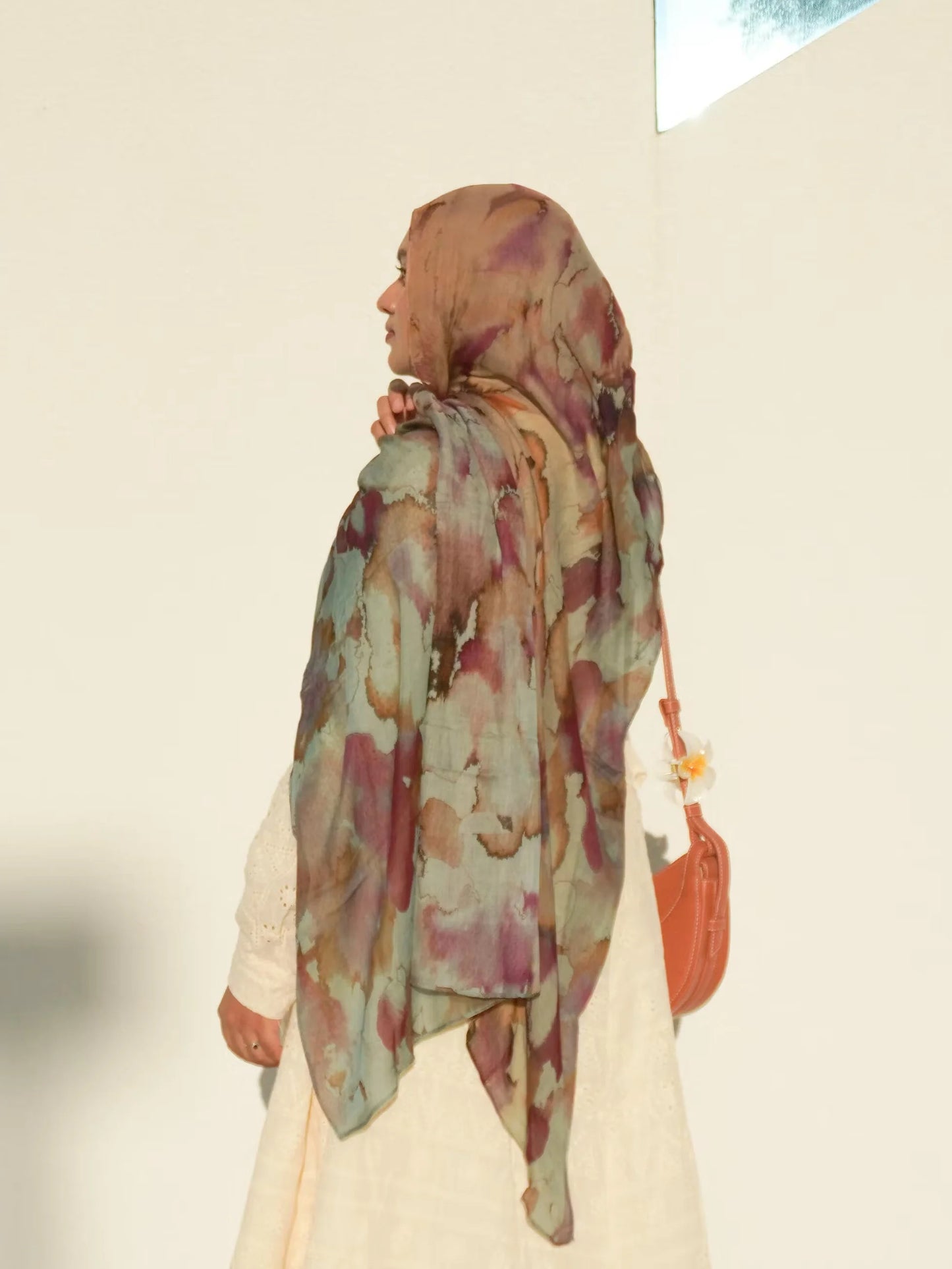 1Pcs Islam Ramadan Watercolor Print Hijab Women Bohemian Soft Muslim Hijabs Foulard Femme Shawl Wrap Scarf Headscarf