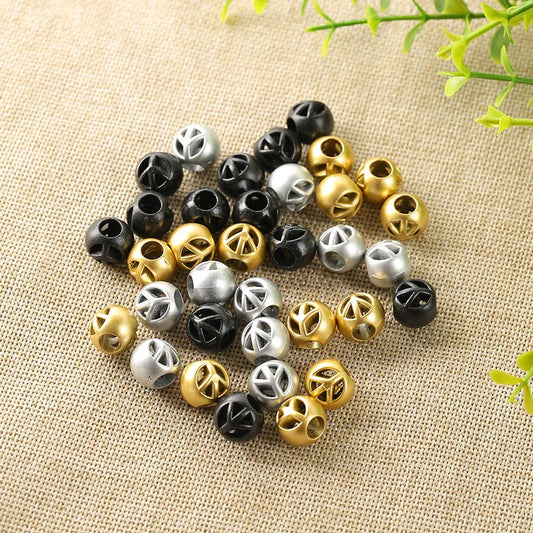 30pcs Viking Peace Sign Beard Bead Rasta Dreadlocks Updo Braid Hair Dress Clip Pin Set Biker Boho Unisex Accessories Gift