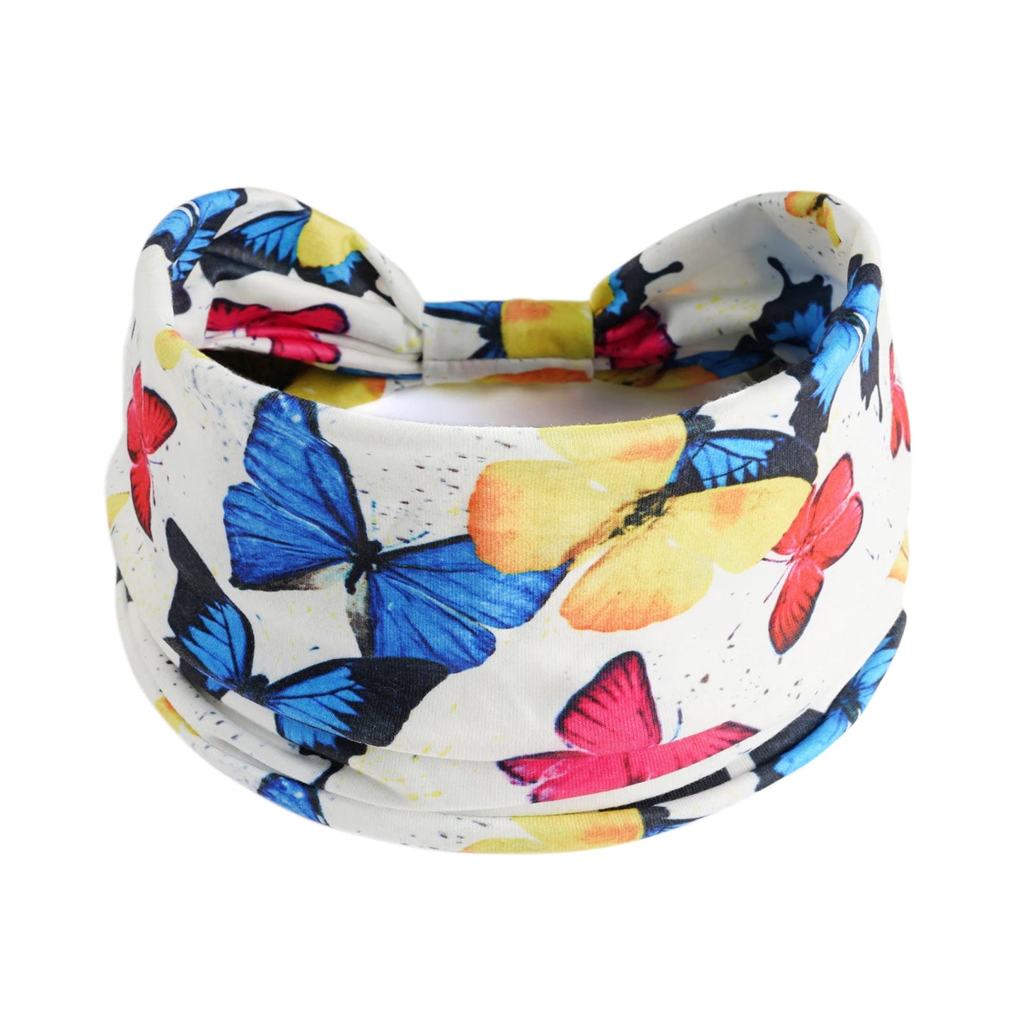 Bohemian Style Elastic Hair Bands Yoga Headband Women Headwear Print Vintage Cross Unisex Scrunchies Hair Accessories