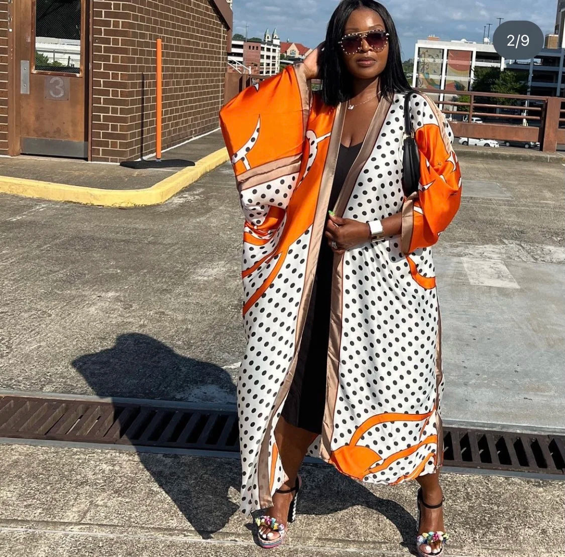 African Summer Fashion Lady Boho Silk Printed Loose Long Cardigans Causal Europe Women Beach Swimwear Duster Coats Muslim Robe