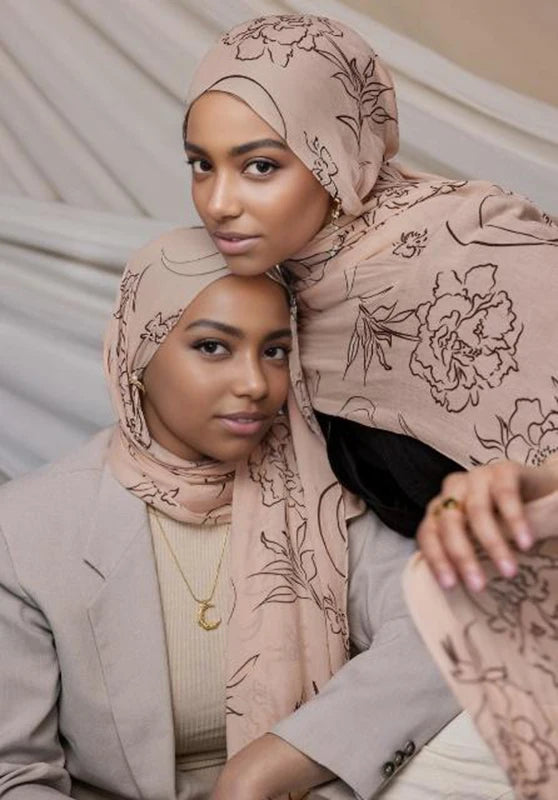 1Pcs Islam Ramadan Watercolor Print Hijab Women Bohemian Soft Muslim Hijabs Foulard Femme Shawl Wrap Scarf Headscarf