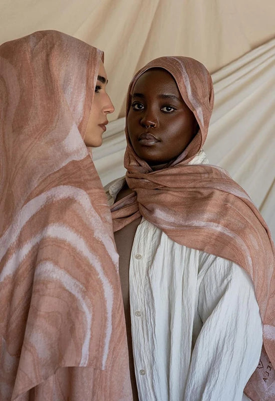 1Pcs Islam Ramadan Watercolor Print Hijab Women Bohemian Soft Muslim Hijabs Foulard Femme Shawl Wrap Scarf Headscarf